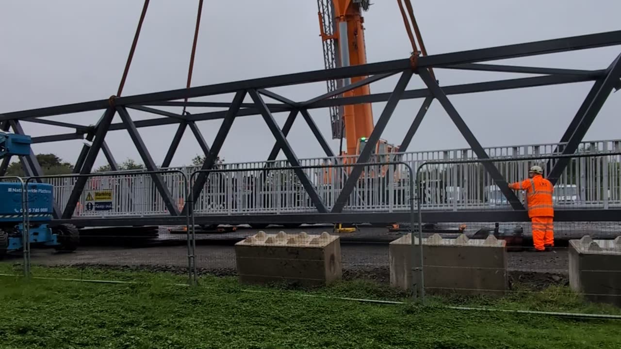 The leven Railway reinstating nearly complete with a visit from Global Crane Services Scotland