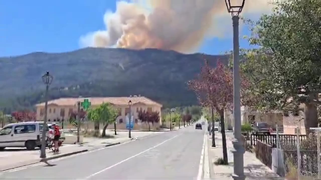 An Uncontrolled Forest Fire In Tàrbena Of Alicante Province, Spain | April 14, 2024