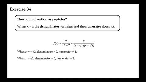 Determine the vertical asymptote(s) if one exists. f(x)=2/x^2-2