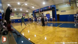 Full-Court Buzzer Beater Shot Causes Middle School Game to ERUPT