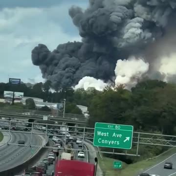 Large fire at BioLab in Conyers, Georgia