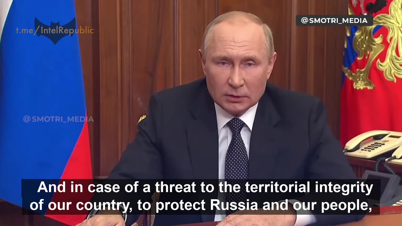 Putin: In the event of a threat to Russia's territorial INTEGRITY,