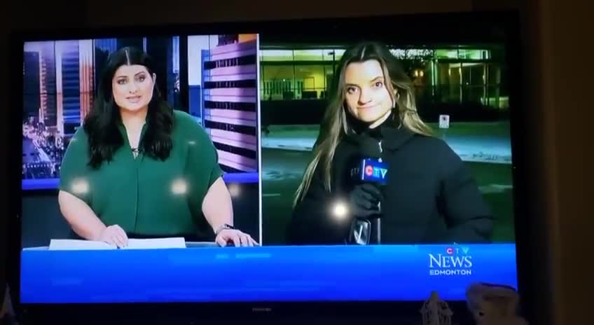 Another jabbed 💉 victim. Edmonton reporter has a stroke on Live TV Jan 8th, 2023