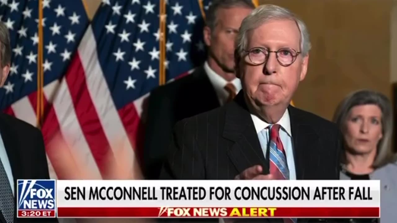 Senator Mitch McConnell is treated for a concussion that must’ve been one heck of a fall
