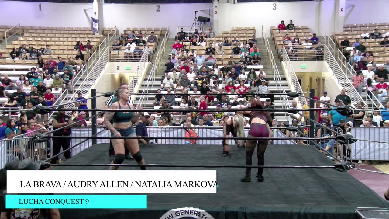 LA BRAVA - AUDRY ALLEN - NATALIA MARKOVA | LUCHA LIBRE CONQUEST 9