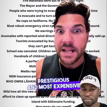 Some interesting facts about the Lahaina fire. HMMMM