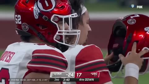 Utah QB Cam Rising takes HUGE HIT vs USC