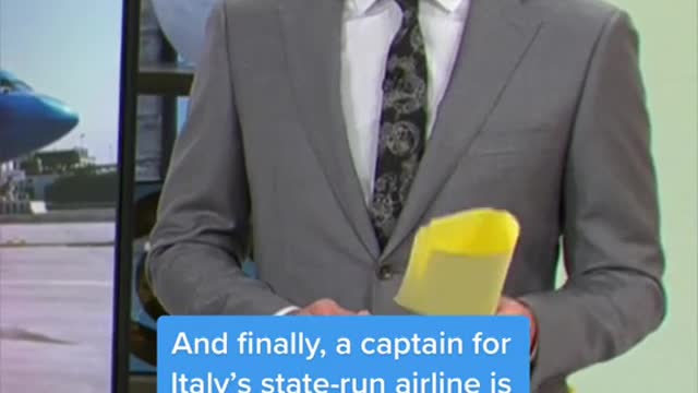 A captain of Italy's state-run airline lost his job on suspicion of sleeping in the control room