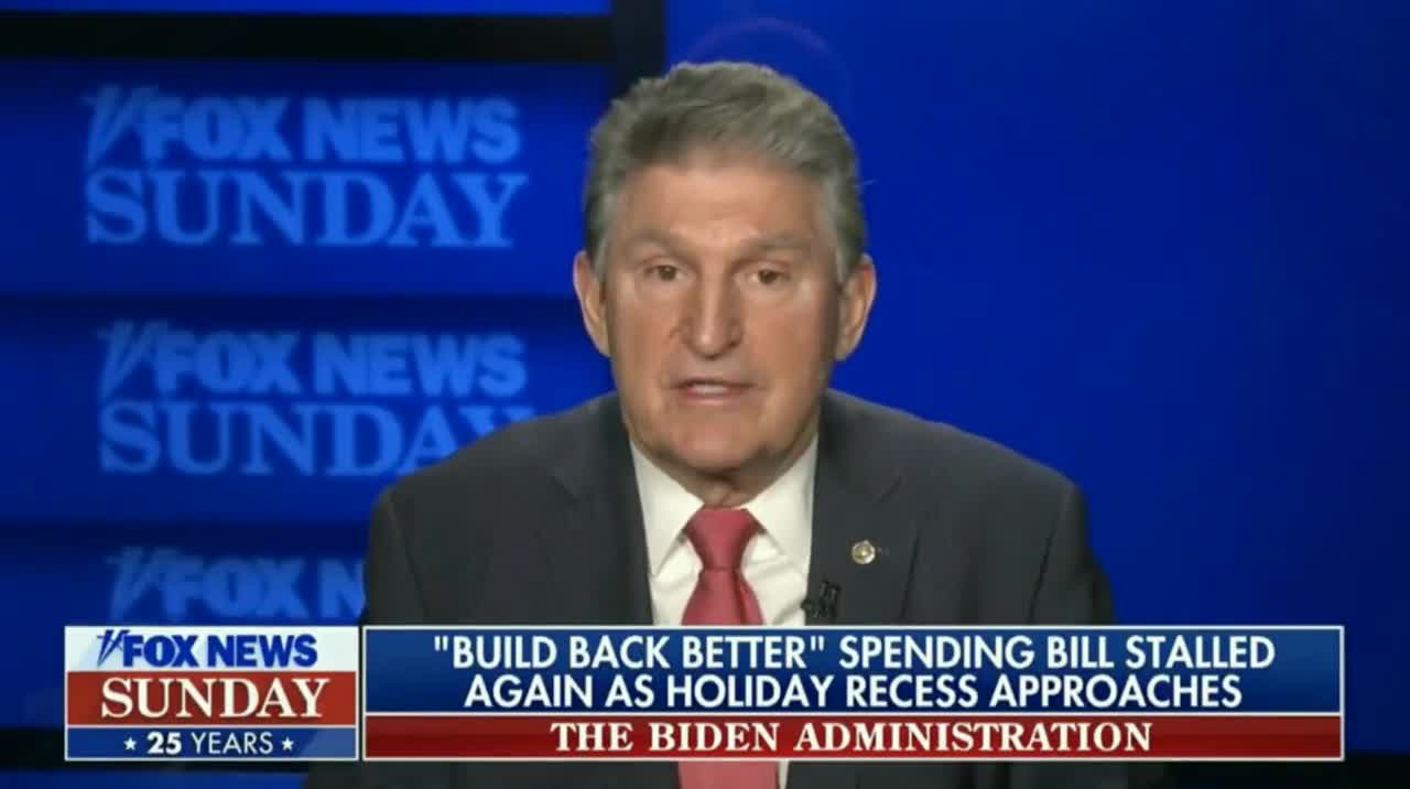Manchin on Biden's BBB: "I just can't."