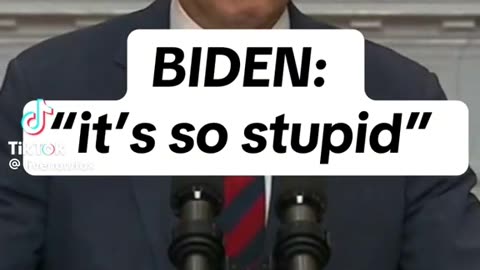 Joe Biden - "it's so stupid" - Weather