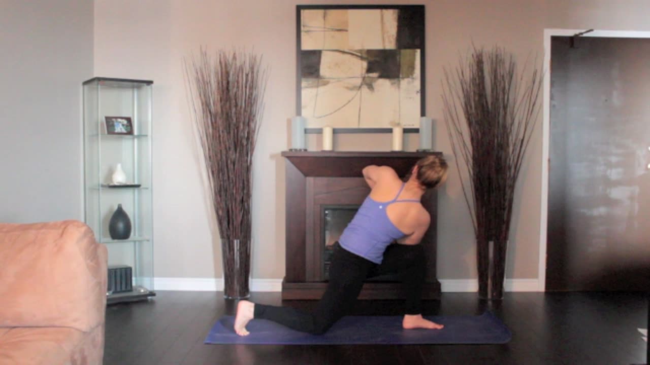 yoga - prayer twist left side