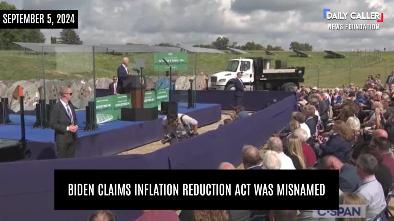 Biden Claims Inflation Reduction Act Was Misnamed