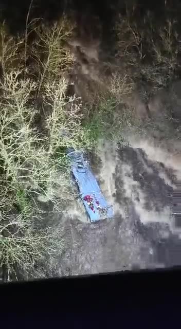 Seven people killed, two injured as bus plunges from bridge into a river in northern Spain