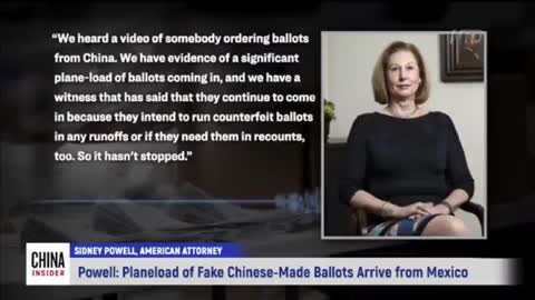 China Insider- Fake Chinese-made Ballots arrive from Mexico - 12-11-20