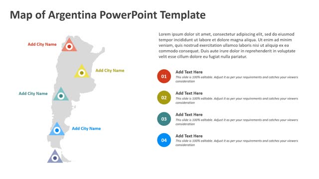 Map of Argentina PowerPoint Template