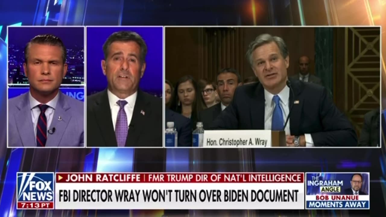 John Ratcliffe: according to sources - a foreign national offered a 5 million dollar bribe to Biden