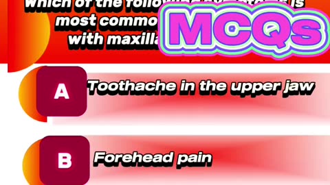 maxillary sinus mcqs #sinus