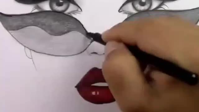 Satisfying video with painting