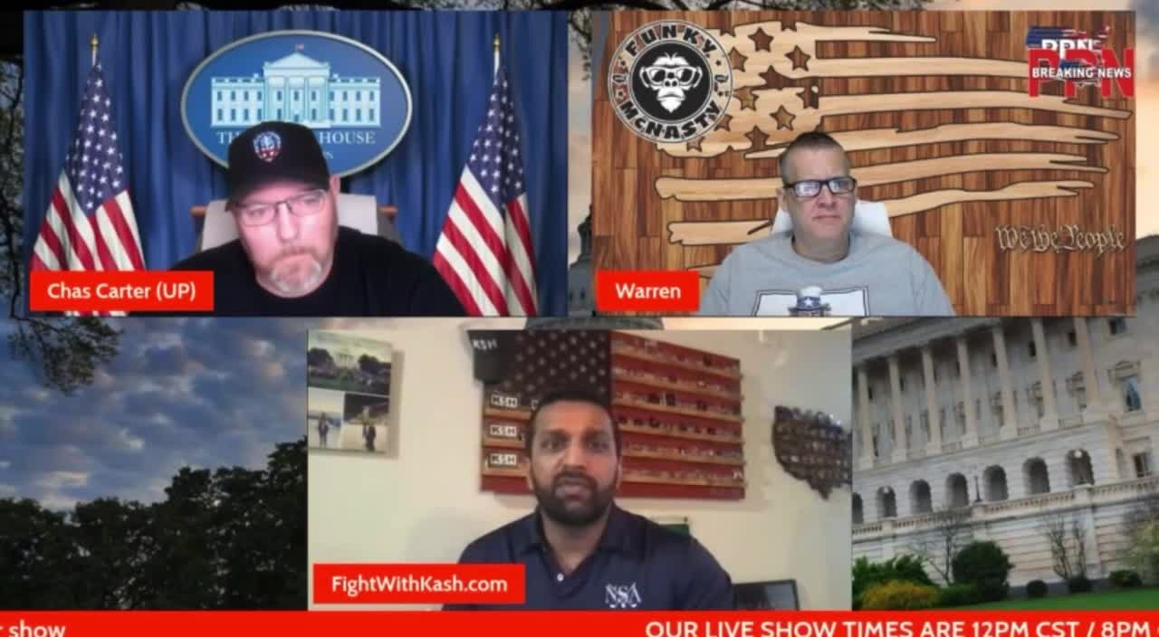 Kash is asked about Q on the Patriot Party Network