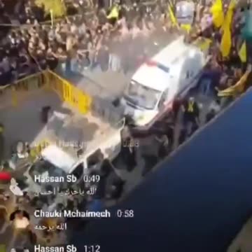 Lebanese citizens share the moment of an EXPLOSION at a funeral in Beirut