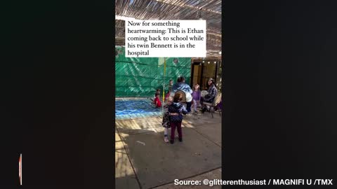 AWW!: Little Boy Gets Big Group Hug on Return to School; Twin Brother Remains Hospitalized