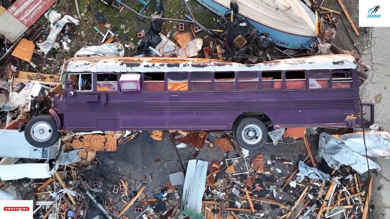 Rolling Fork Mississippi Tornado Path - Massive EF4+ storm rips through middle of town - Drone