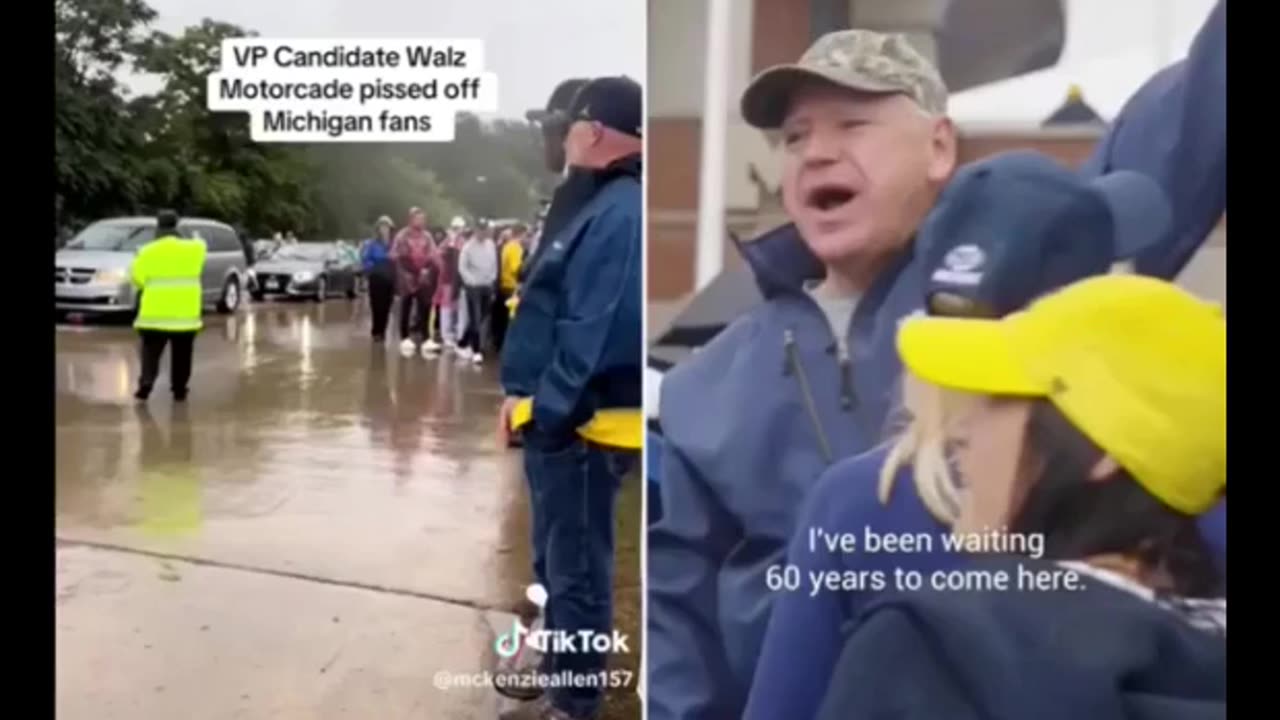 Tim Walz Booed After Leaving Michigan Football Game