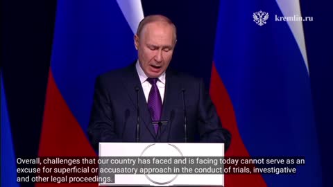 Putin at the Russian Congress of Judges