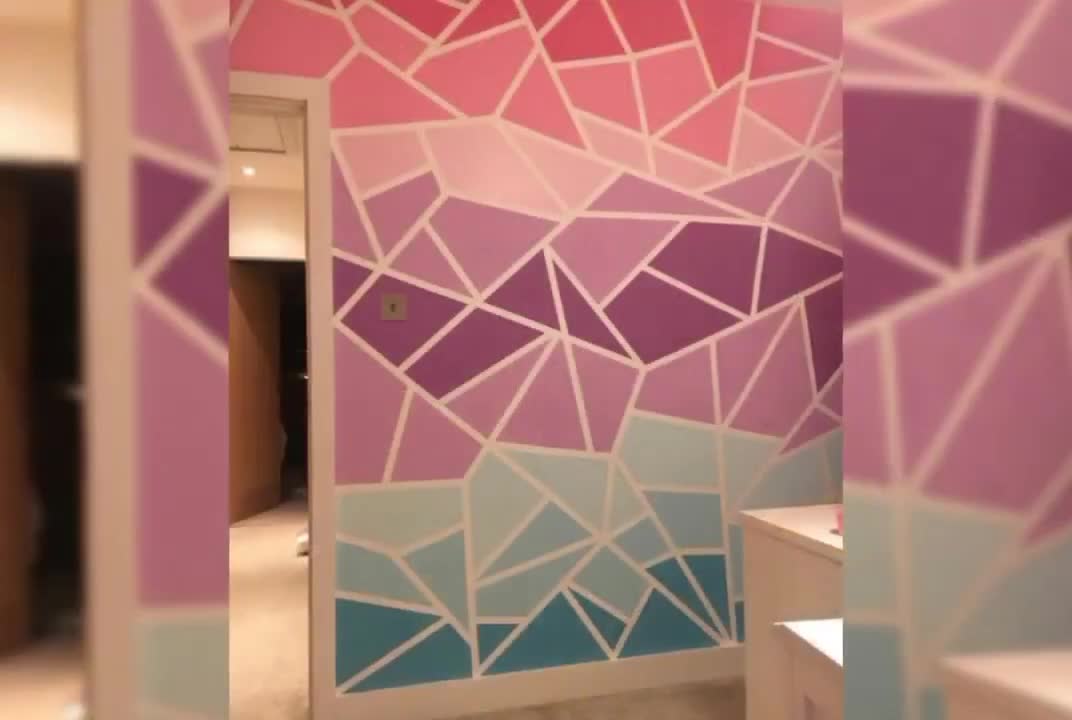 Beautifull geometric wall painting