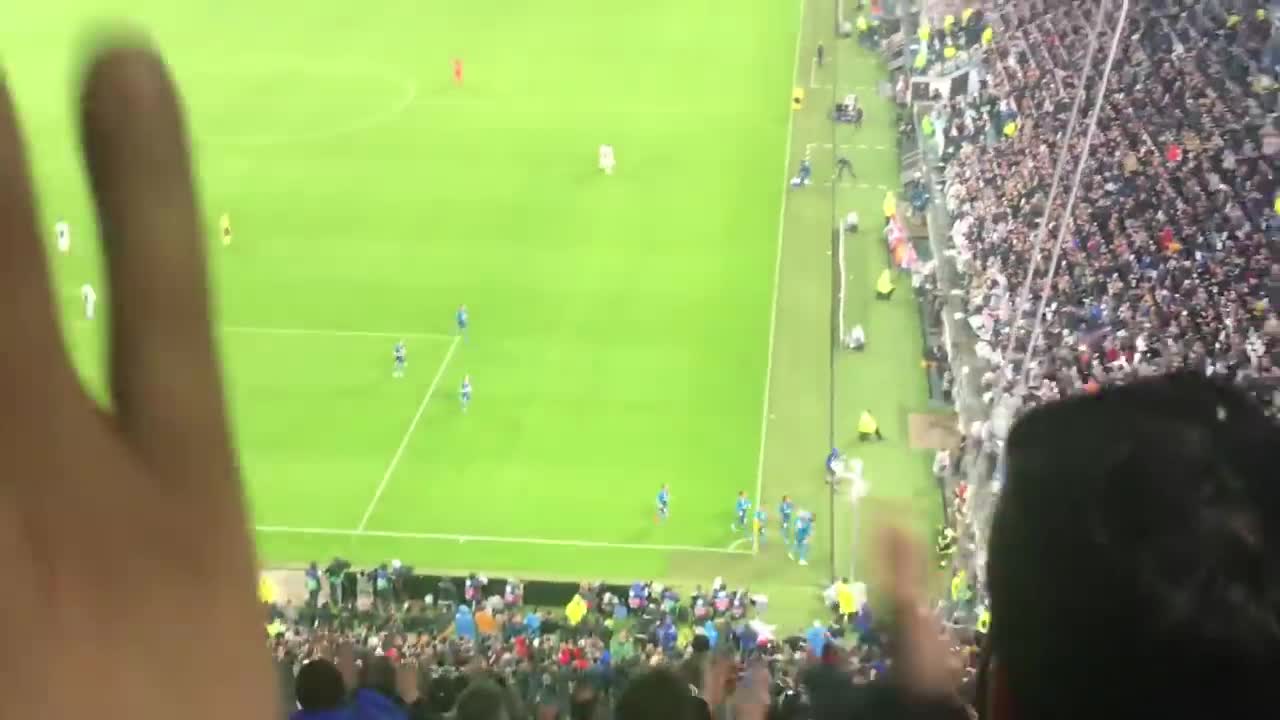 Cristiano Ronaldo EURO GOAL contro la Juve (ROVESCIATA) dalla Curva Nord