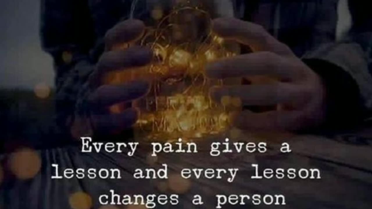 Every pain gives a lesson 😭😞