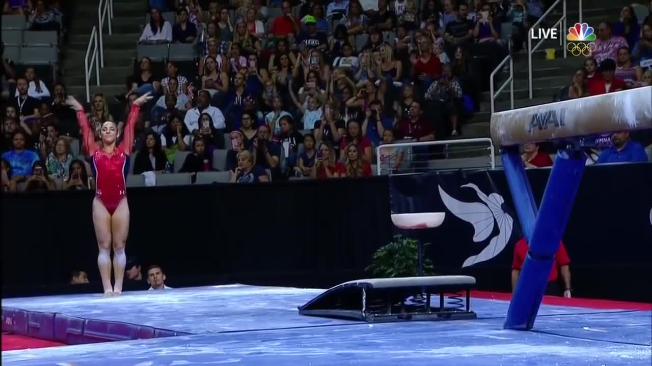 Aly Raisman Beam 2016 Olympic Trials Day 1