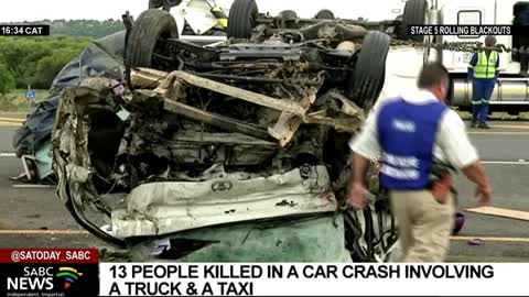 Truck driver arrested after a crash in Free State that killed 13 people