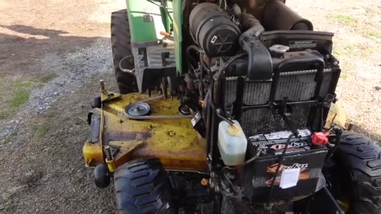 John Deere 2305 Service (TS 14:52). How I get it on a lift to service the blades with ease. More Too