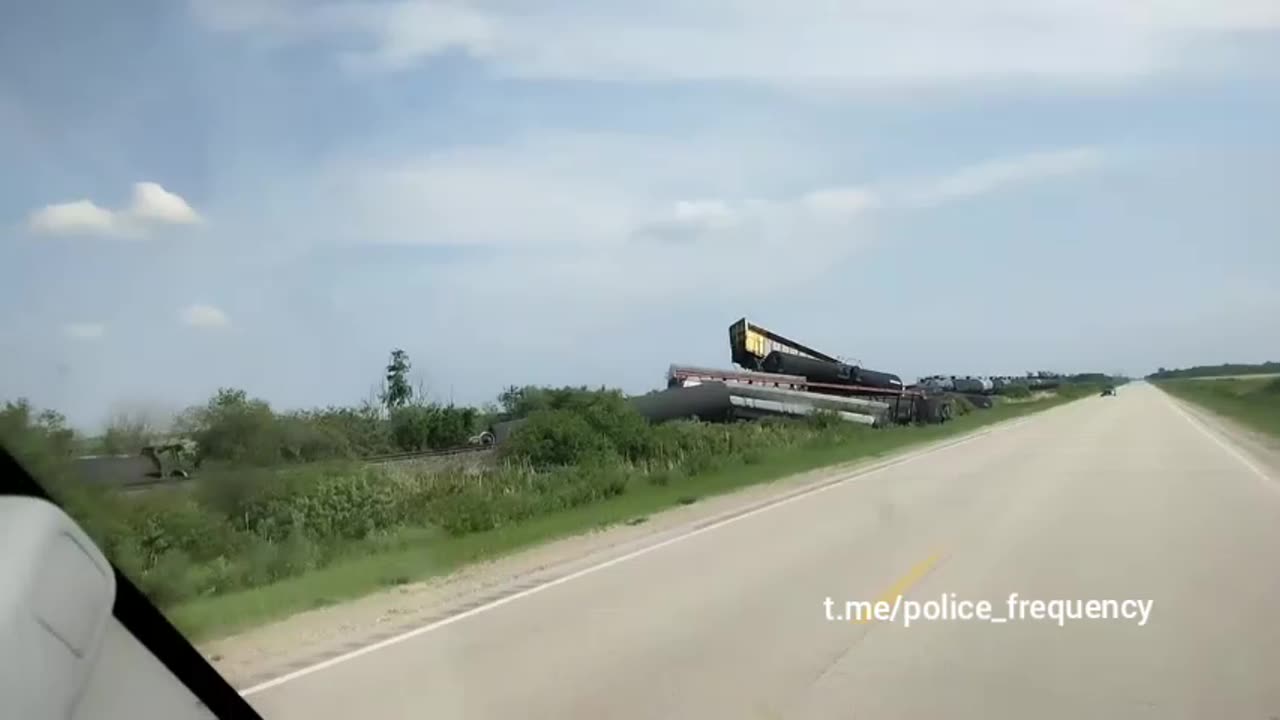 Major Train Derailment In Northwest Minnesota.