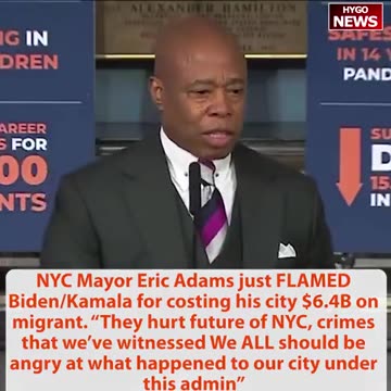Eric Adams ADMITS money spent on illegal migrants IS taking away from American Citizens