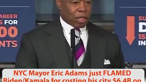 Eric Adams ADMITS money spent on illegal migrants IS taking away from American Citizens