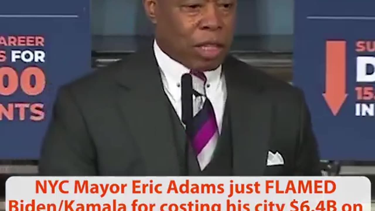 Eric Adams ADMITS money spent on illegal migrants IS taking away from American Citizens