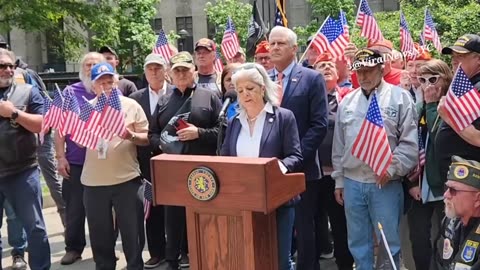 NYC: Veterans rally park in a show of support of Daniel Penny