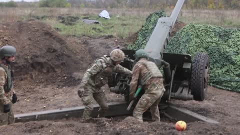 Artillery work of the National Guard of Ukraine.