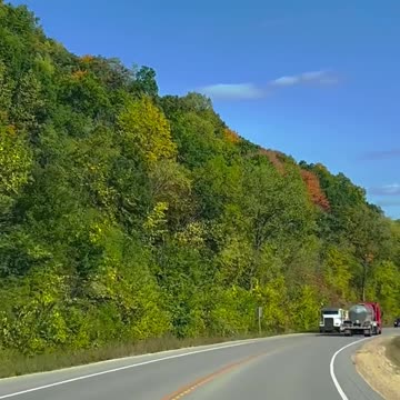 Countryside driving on the first day of Fall