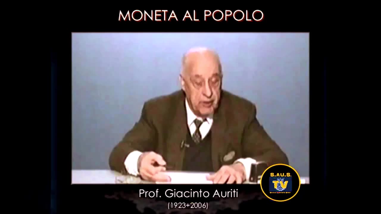 PROFESSOR GIACINTO AURITI - “ECCO PERCHÈ LA MONETA DEVE TORNARE AD ESSERE DI PROPRIETÀ DEL POPOLO!!”😇💖👍