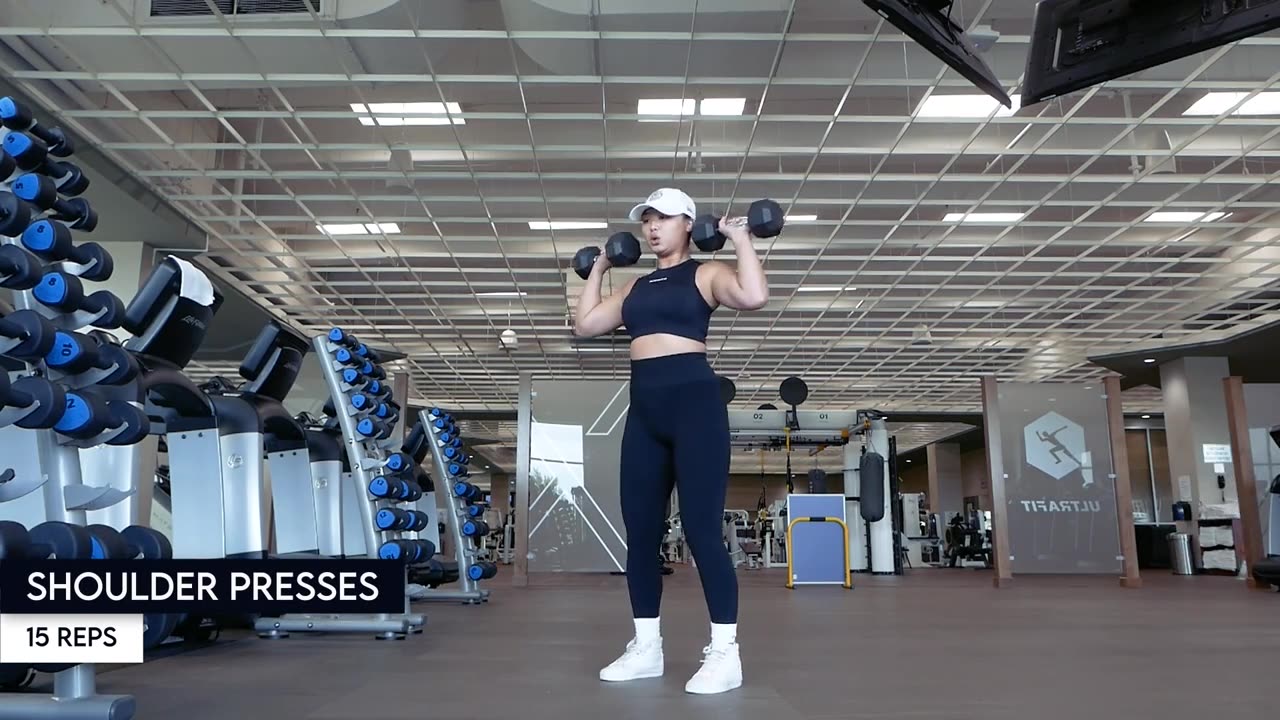 STEP BY STEP DB-ONLY FULL BODY SHAPE WORKOUT- FEMALE GYM WORKOUTS