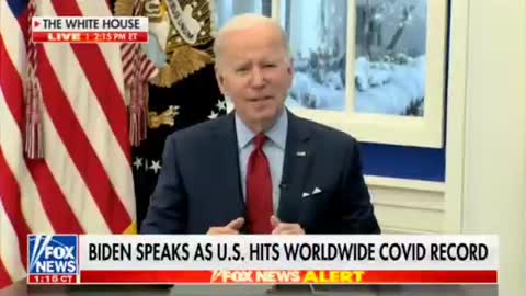 Biden says that this continues to be "a pandemic of the unvaccinated."