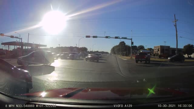 Car Runs Red Light and Hits Two Other Vehicles