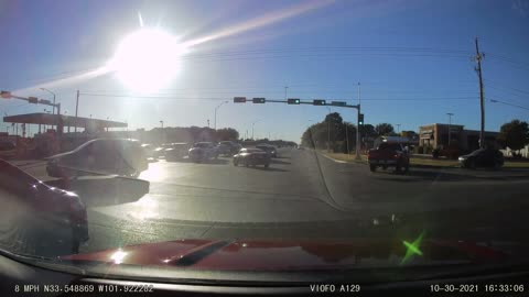 Car Runs Red Light and Hits Two Other Vehicles