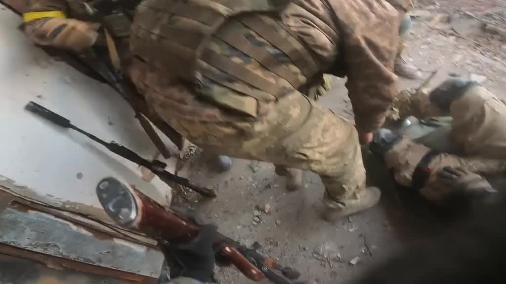 Frontline footage from the Ukrainian side