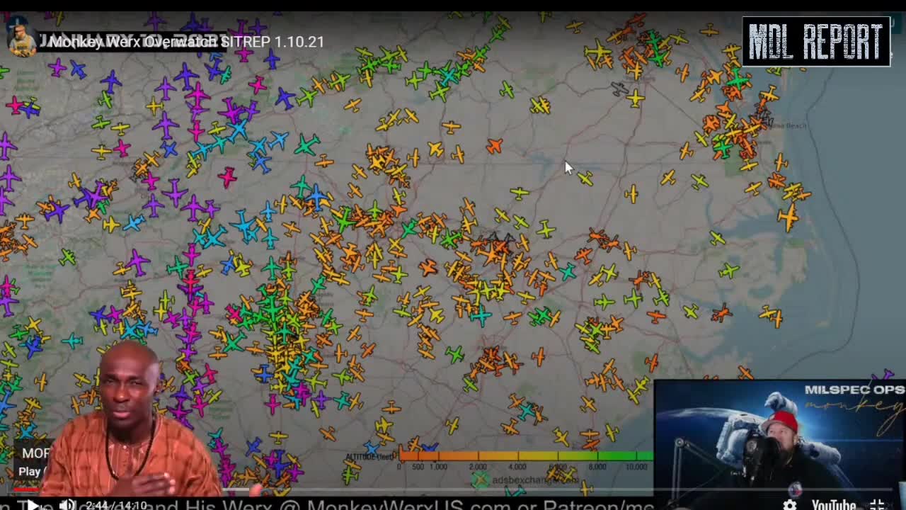 tout le Traffic aérien au dessus du Washington dc ( sa bouge )