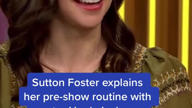 Sutton Foster explains her pre-show routine with co-star Hugh Jackman