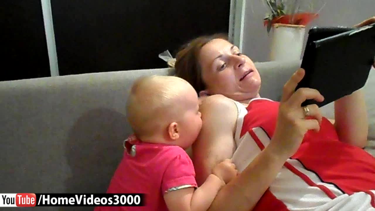 Baby bites mommy who neglects her for iPad